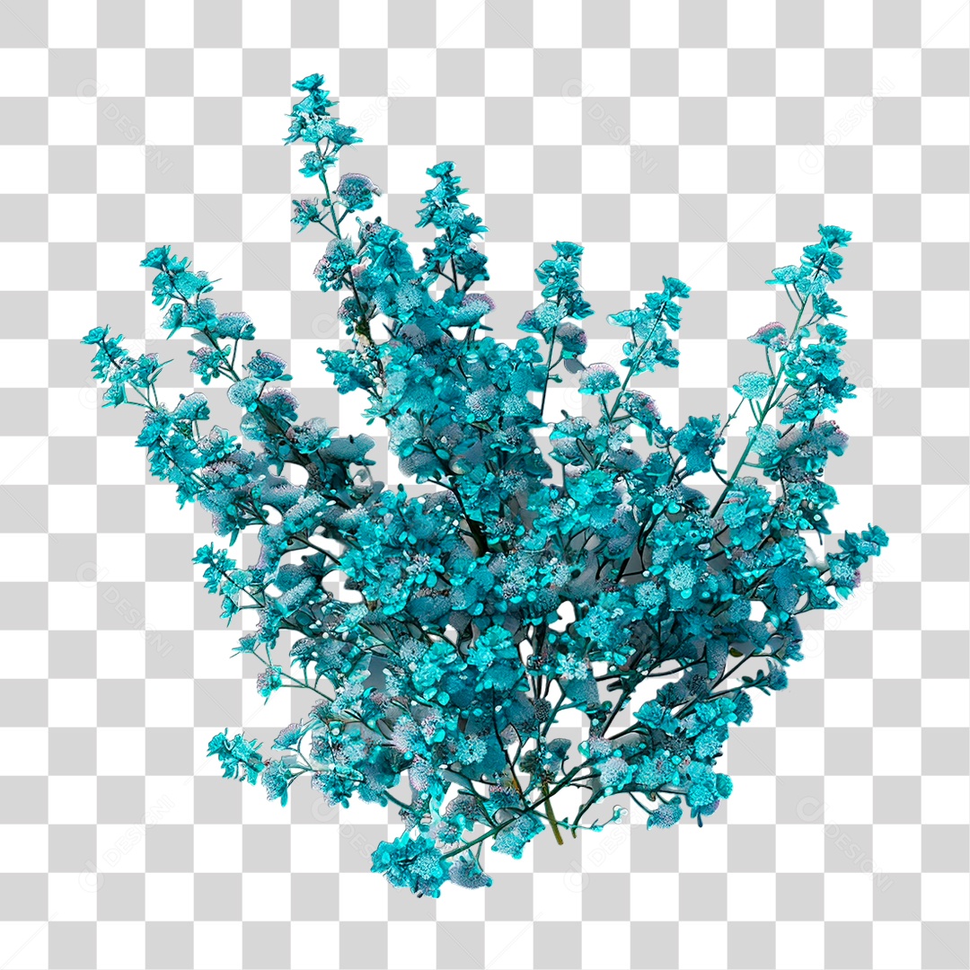 Flor Azul PNG Transparente