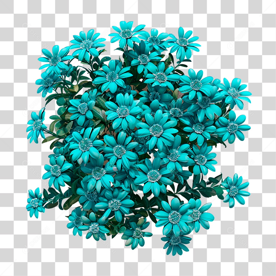 Flor Azul PNG Transparente