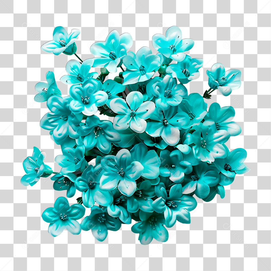 Flor Azul PNG Transparente