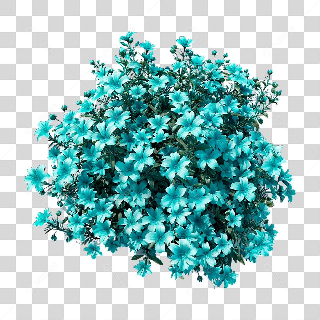 Flor Azul PNG Transparente