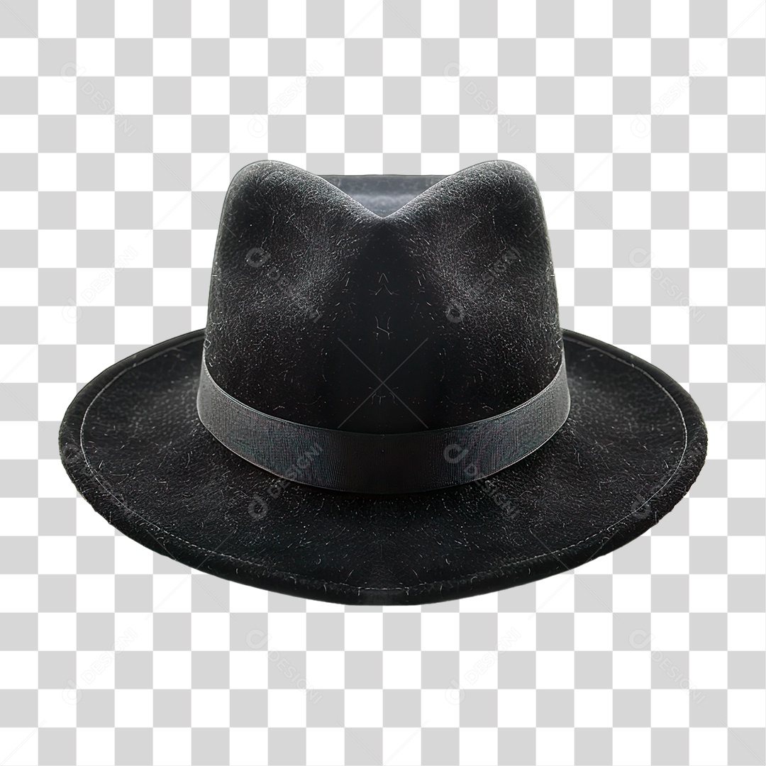 Chapéu Preto PNG Transparente
