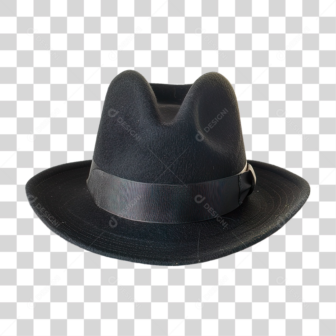 Chapéu Preto PNG Transparente