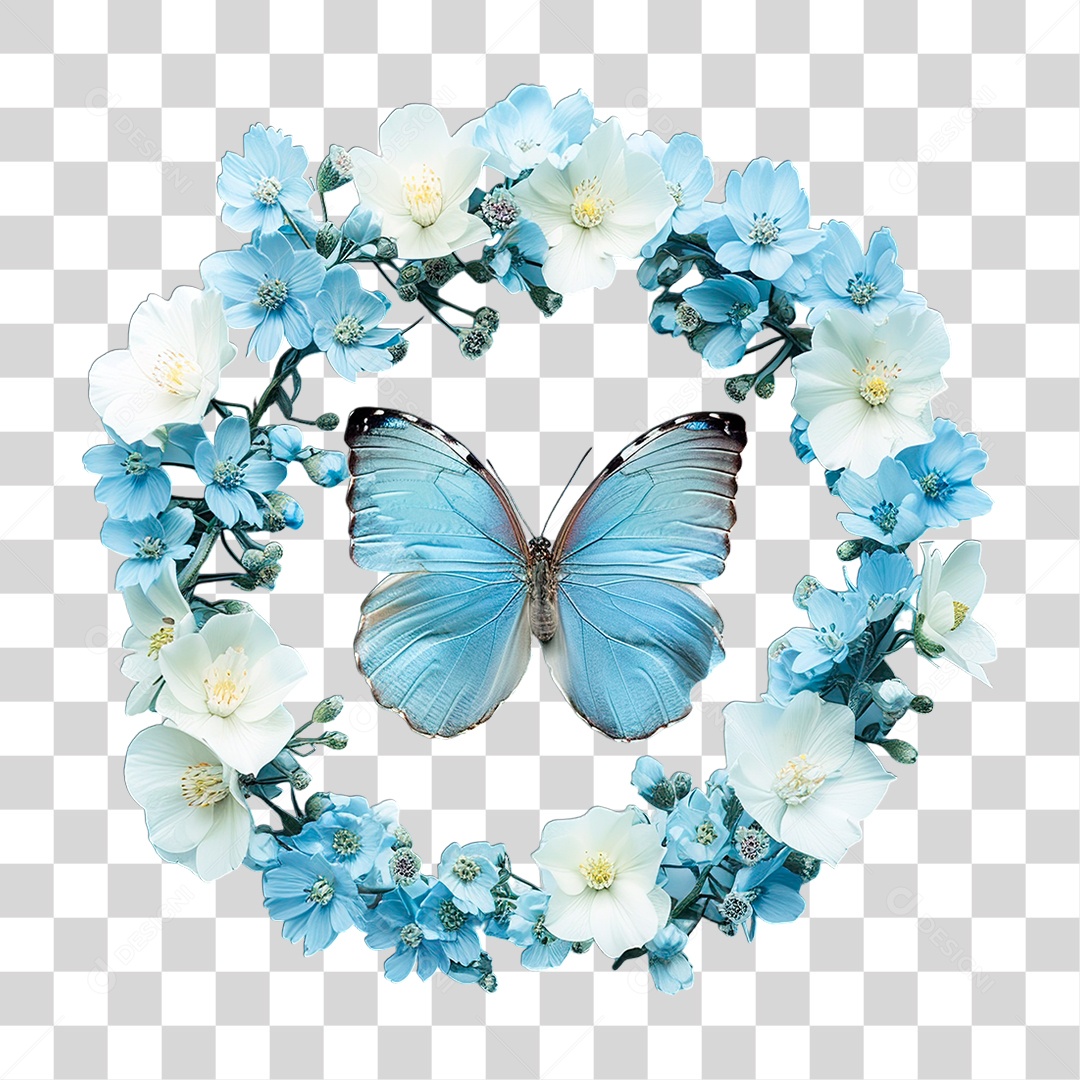 Flowers with Butterfly Transparent PNG