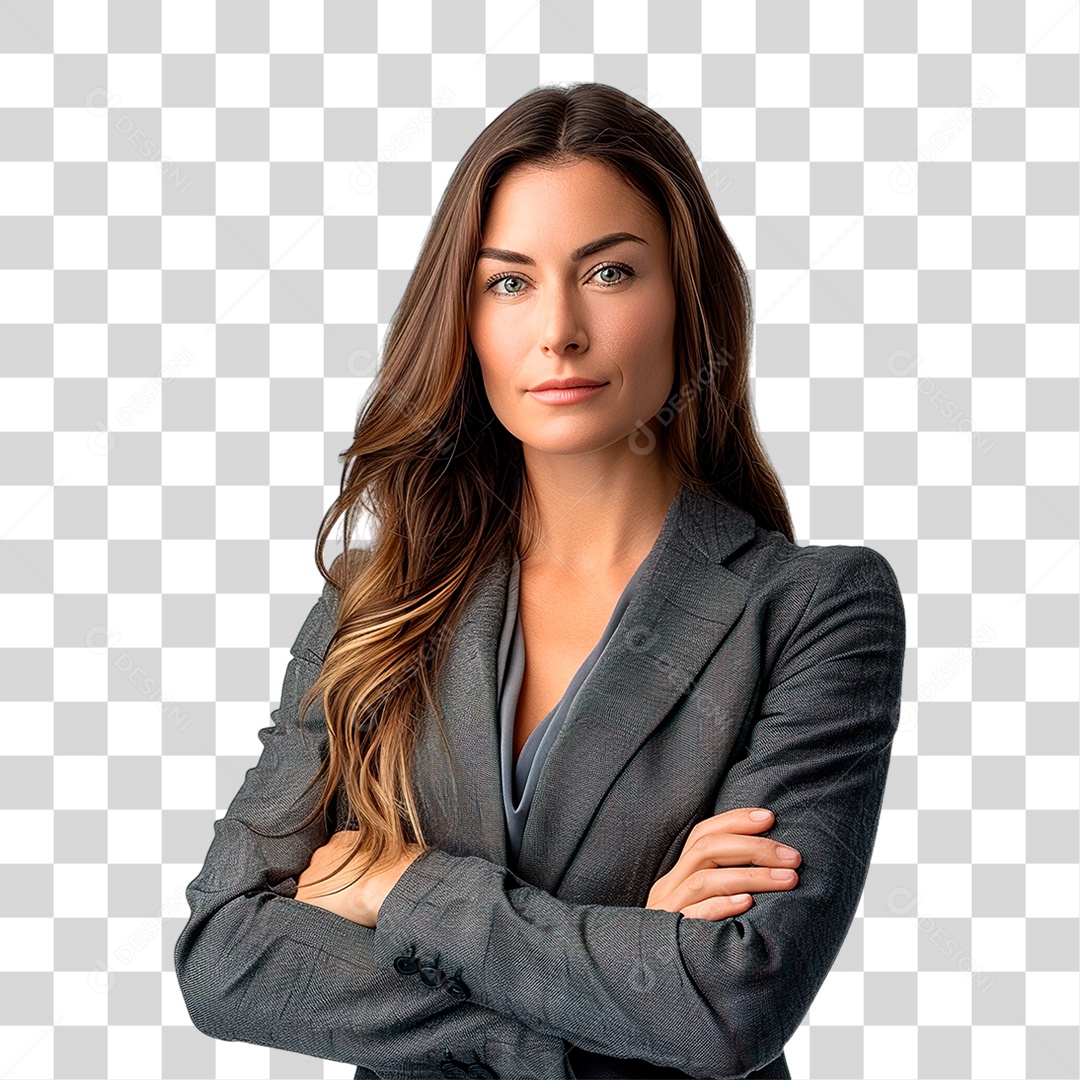 Mulher de Terno PNG Transparente