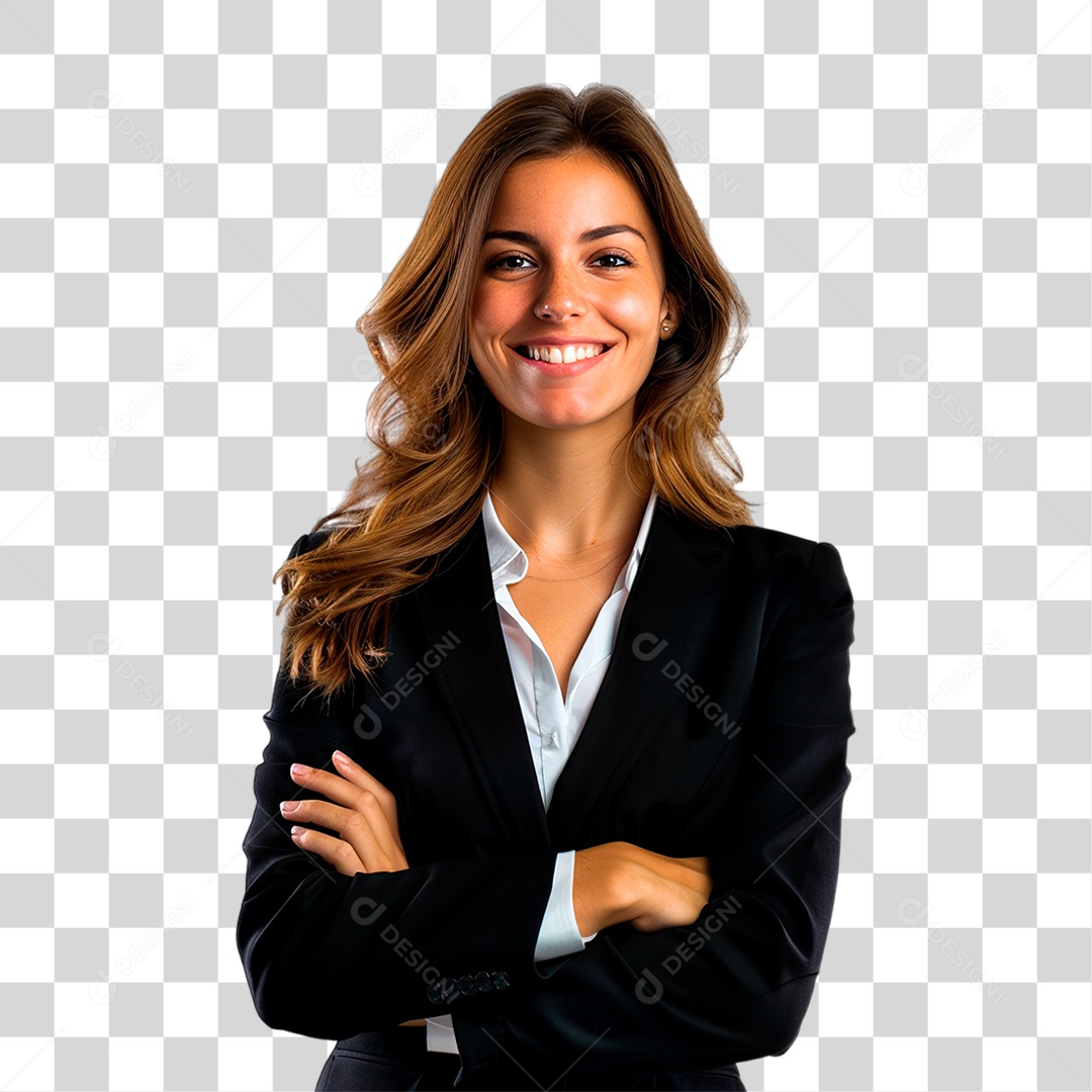 Mulher de Terno PNG Transparente