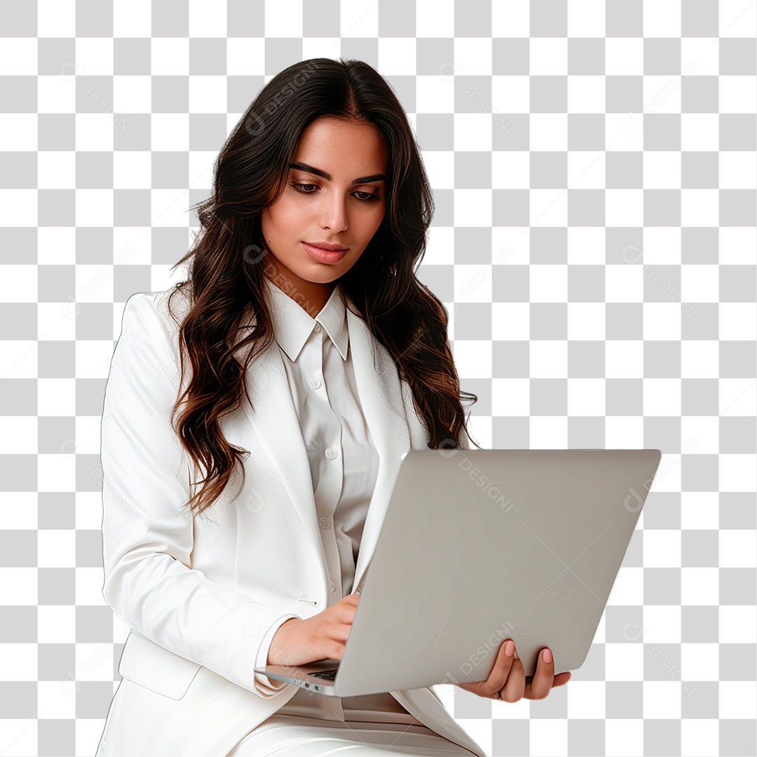 Mulher de Terno PNG Transparente