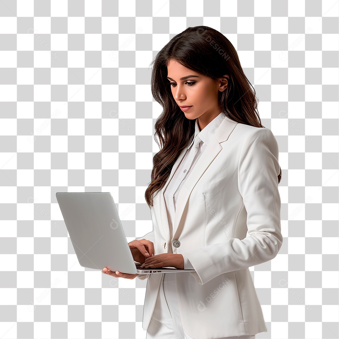 Mulher de Terno PNG Transparente