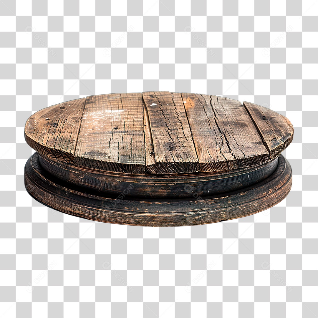 Pódio de Madeira PNG Transparente