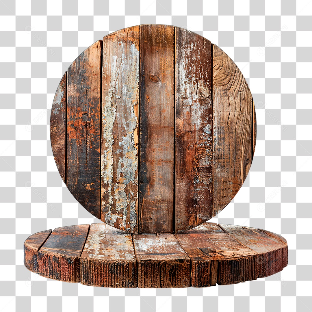 Pódio de Madeira PNG Transparente