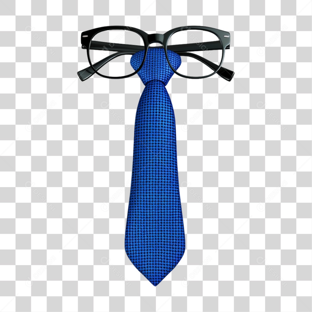 Elemento 3D Óculos Gravata PNG Transparente