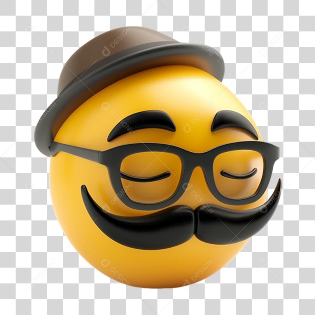 Elemento 3D Emoji Dia dos Pais PNG Transparente