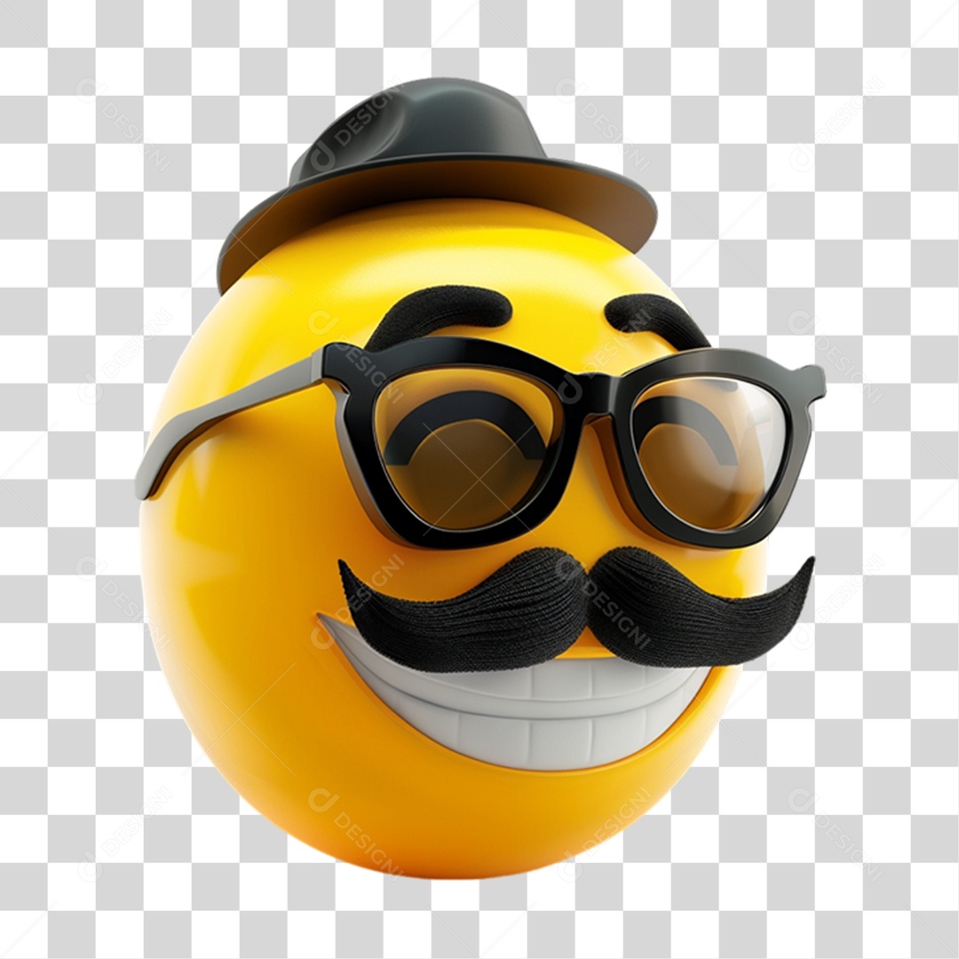 Elemento 3D Emoji Dia dos Pais PNG Transparente