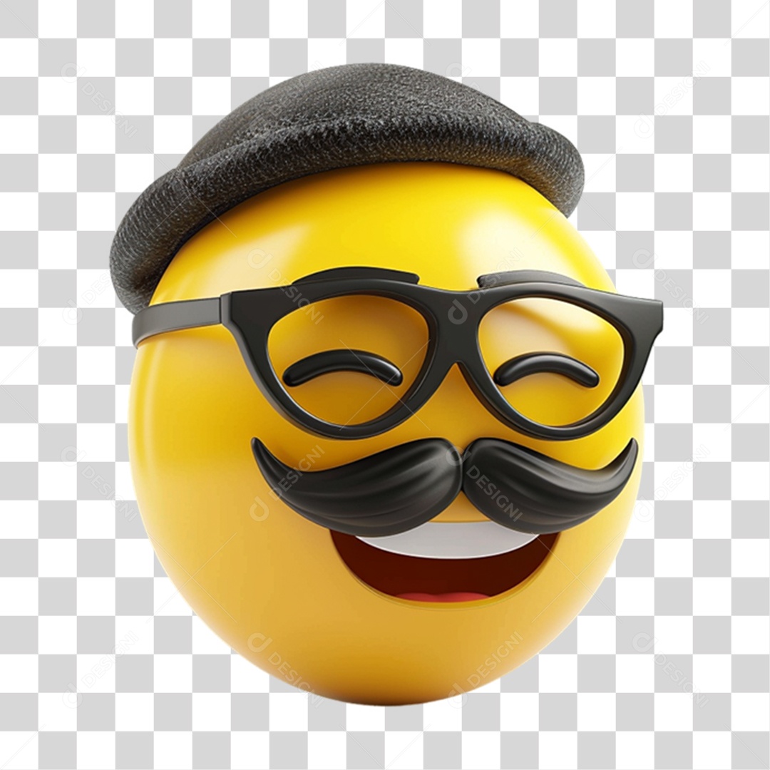 Elemento 3D Emoji Dia dos Pais PNG Transparente