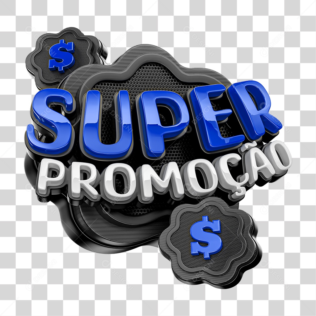 Selo 3D Super Promoção PNG Transparente