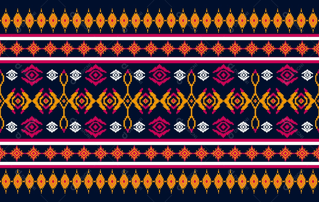 Padrão Étnico Ilustração Vetor EPS