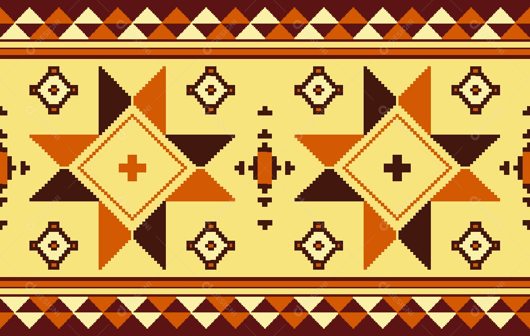 Padrão Étnico Ilustração Vetor EPS
