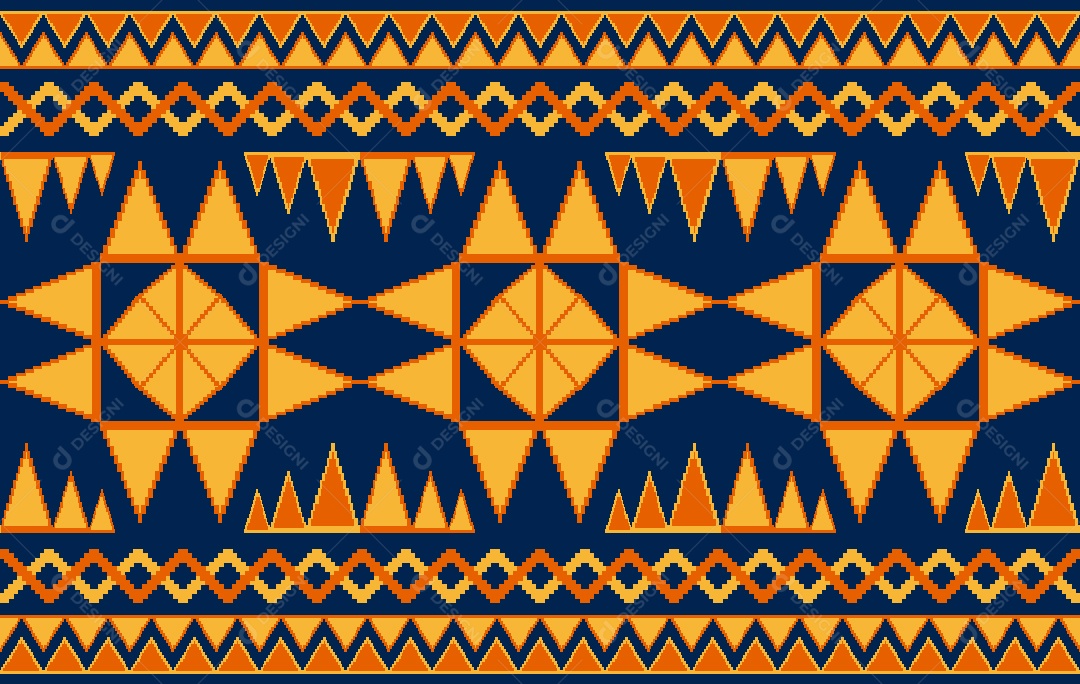 Padrão Étnico Ilustração Vetor EPS