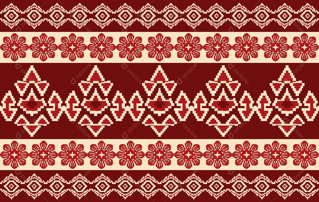 Padrão Étnico Ilustração Vetor EPS