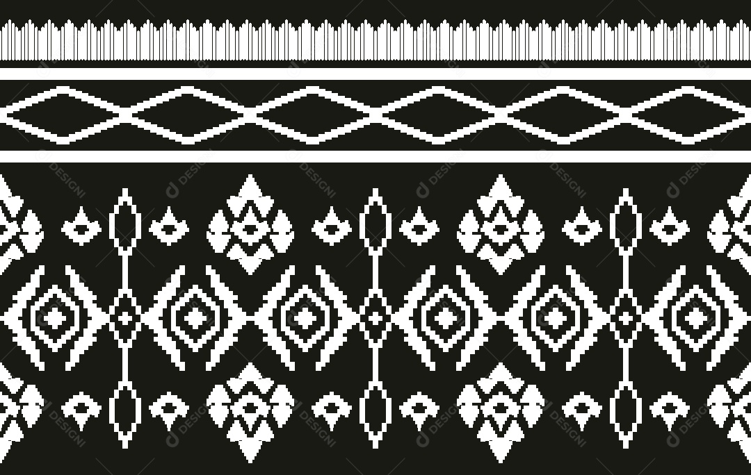Padrão Étnico Ilustração Vetor EPS
