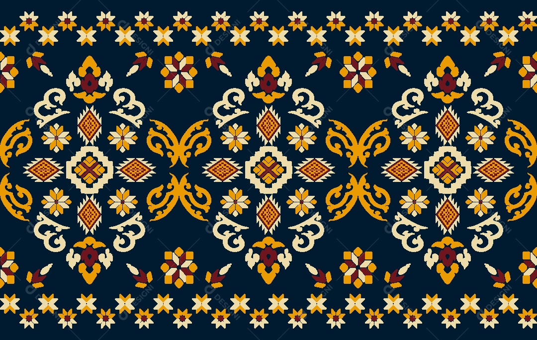 Padrão Étnico Ilustração Vetor EPS