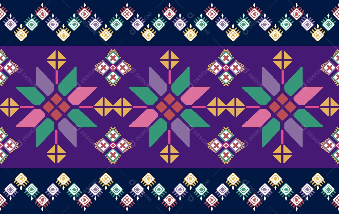 Padrão Étnico Ilustração Vetor EPS