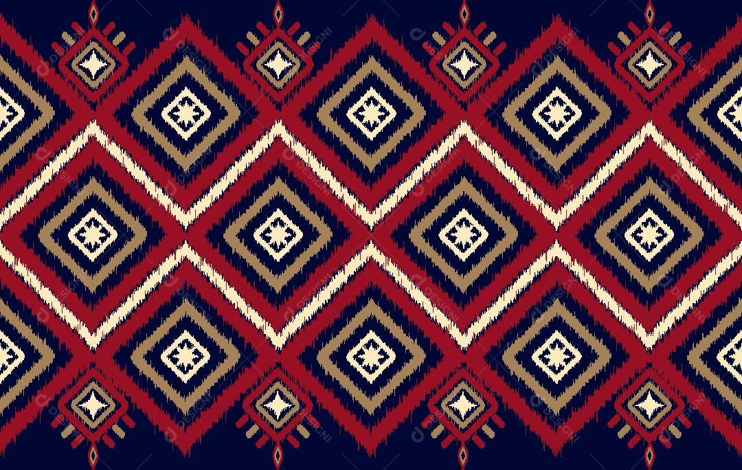 Padrão Étnico Ilustração Vetor EPS