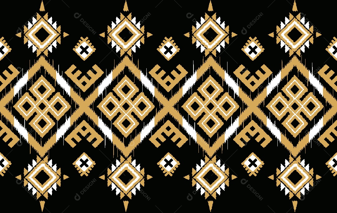Padrão Étnico Ilustração Vetor EPS