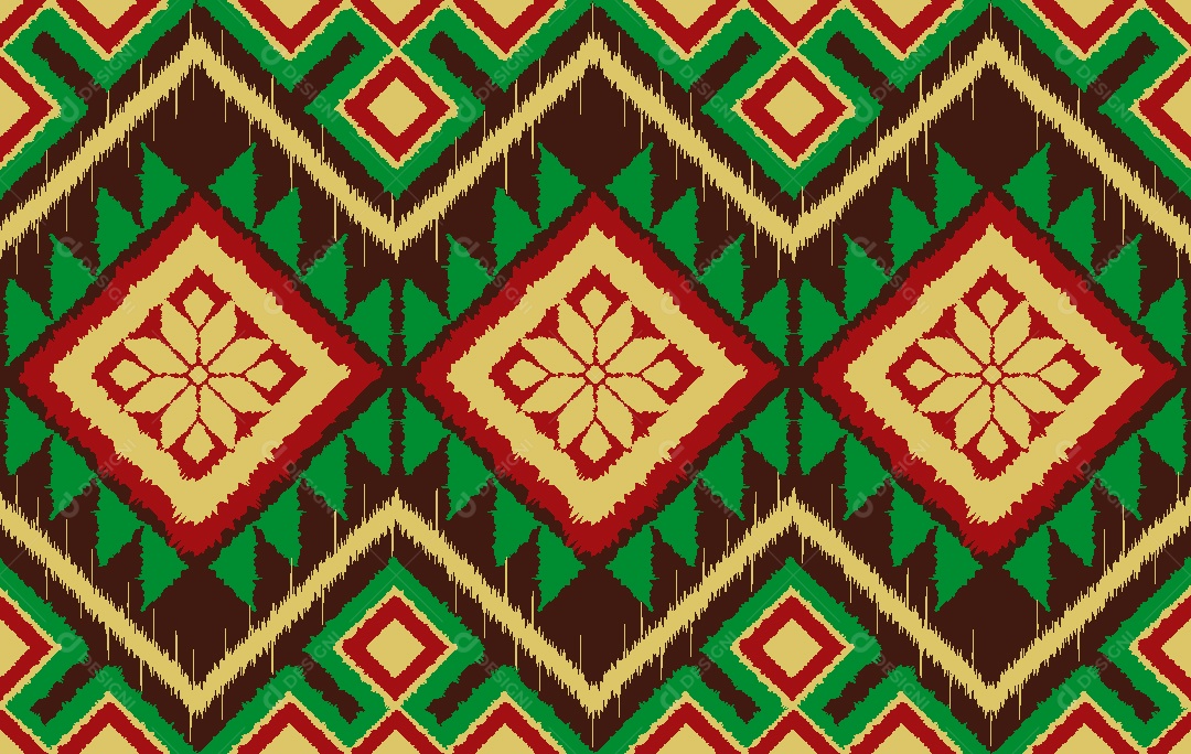 Padrão Étnico Ilustração Vetor EPS