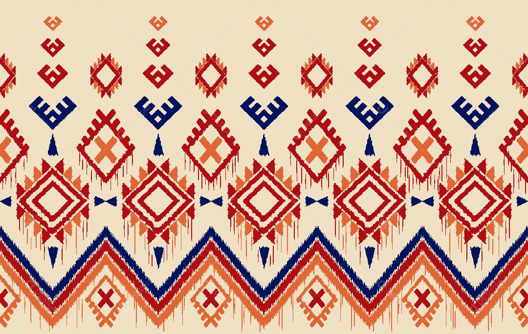 Padrão Étnico Ilustração Vetor EPS