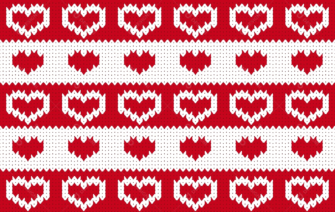 Padrão Étnico de Coração Ilustração Vetor EPS