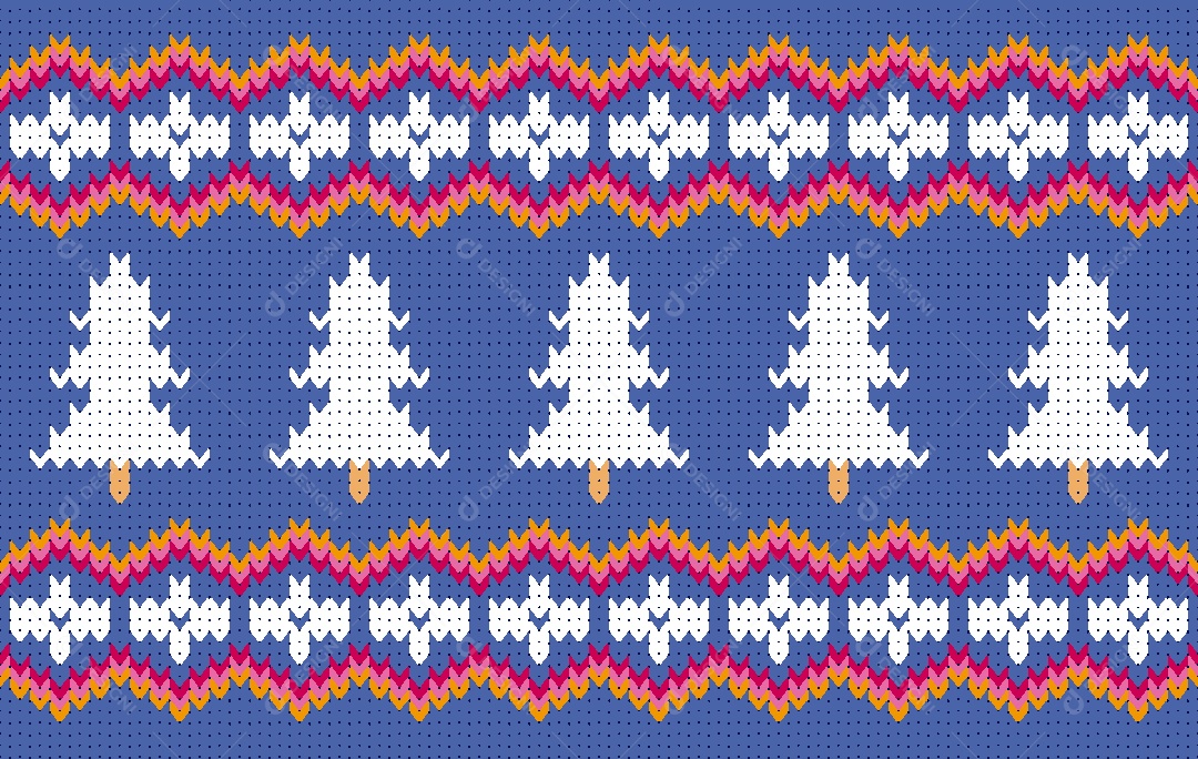 Padrão Étnico de Árvores Ilustração Vetor EPS