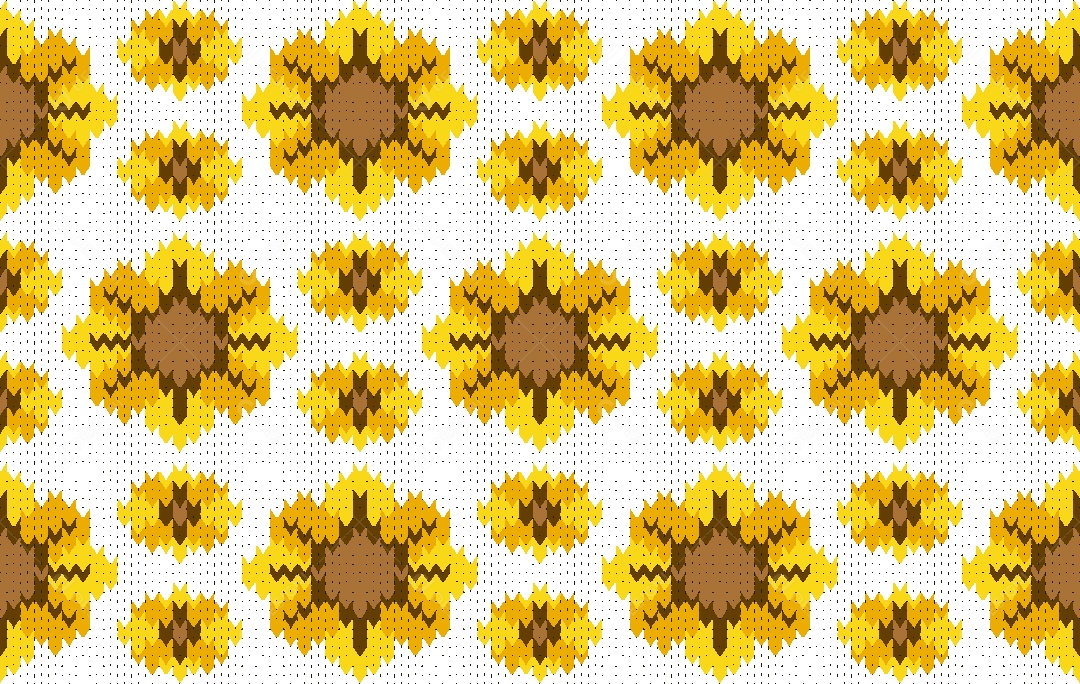 Padrão Étnico de Flores Ilustração Vetor EPS