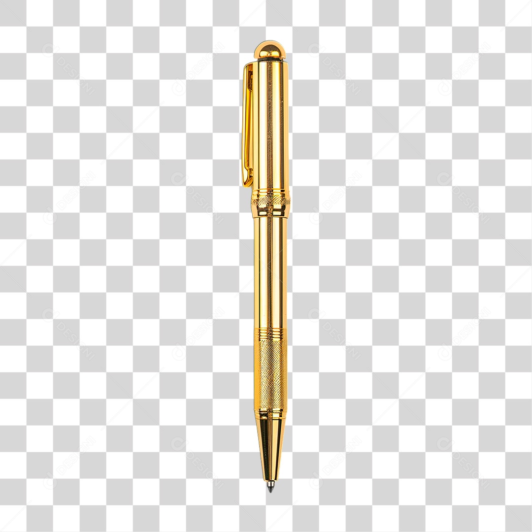 Caneta Dourada PNG Transparente