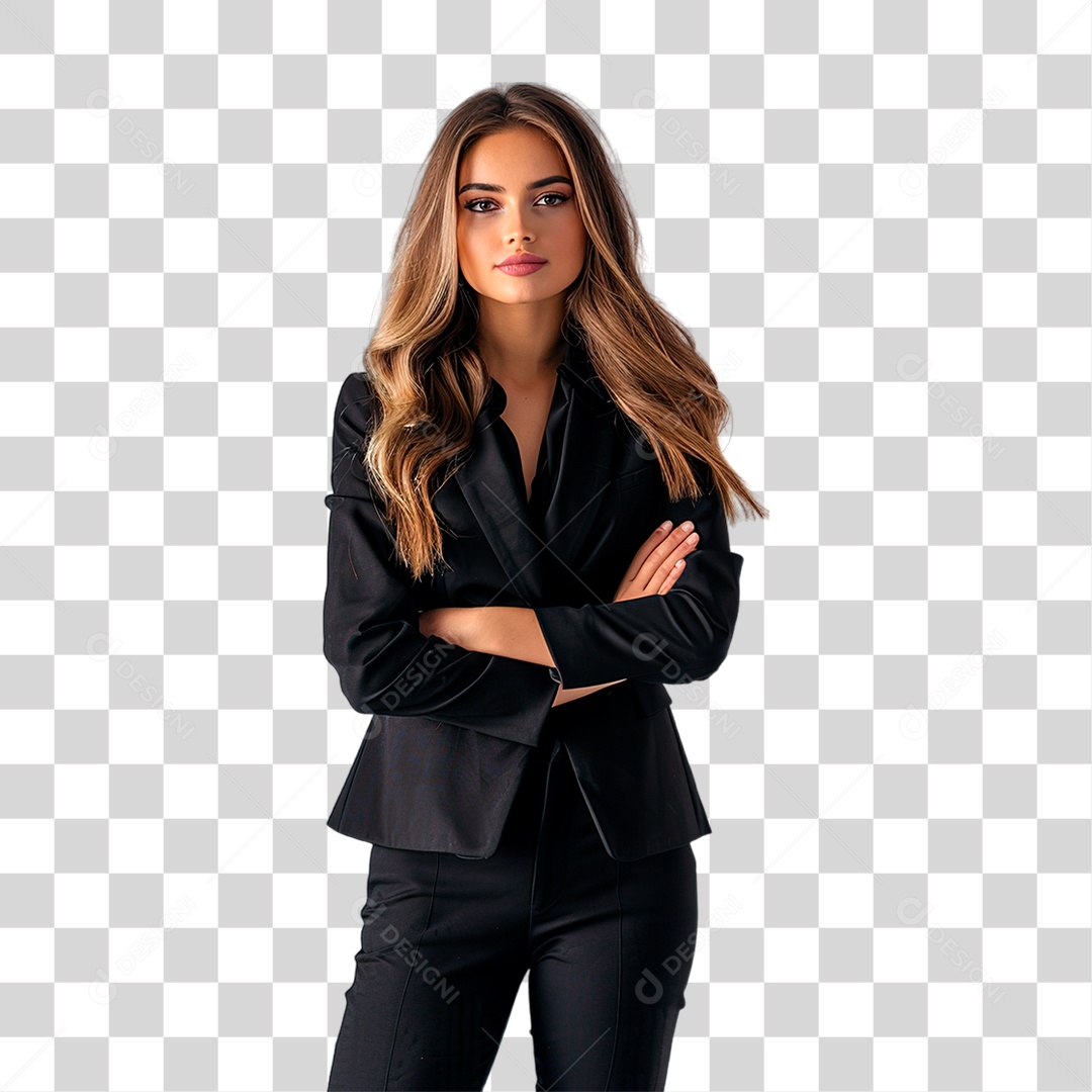 Mulher de Terno PNG Transparente