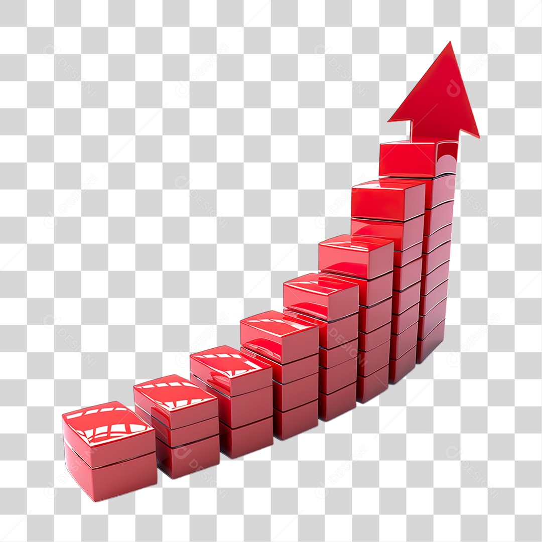 Gráfico Vermelho PNG Transparente