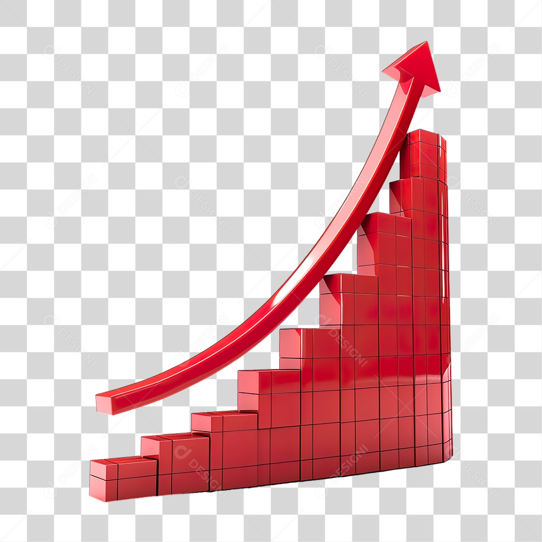 Gráfico Vermelho PNG Transparente