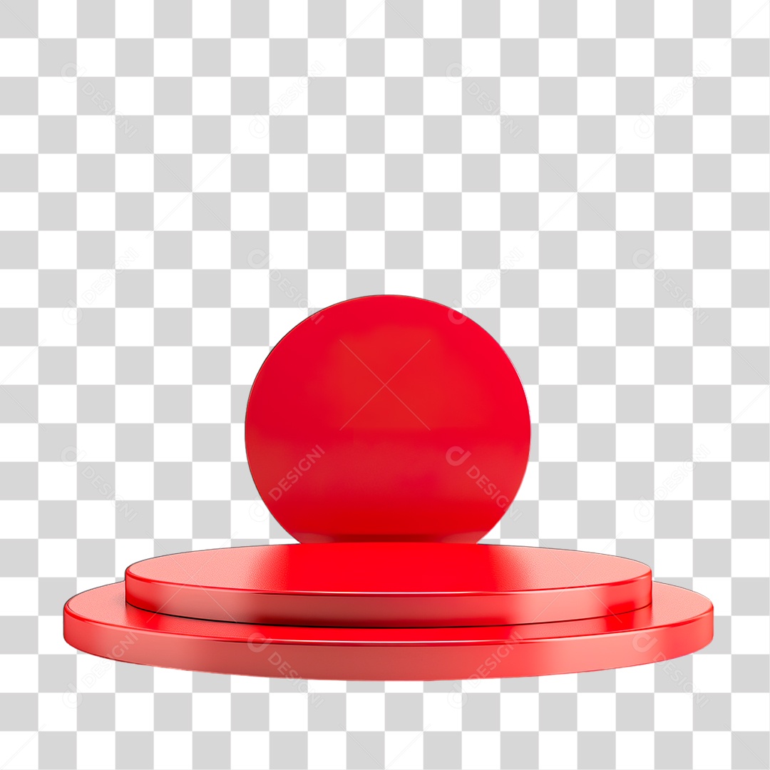 Pódio Vermelho PNG Transparente