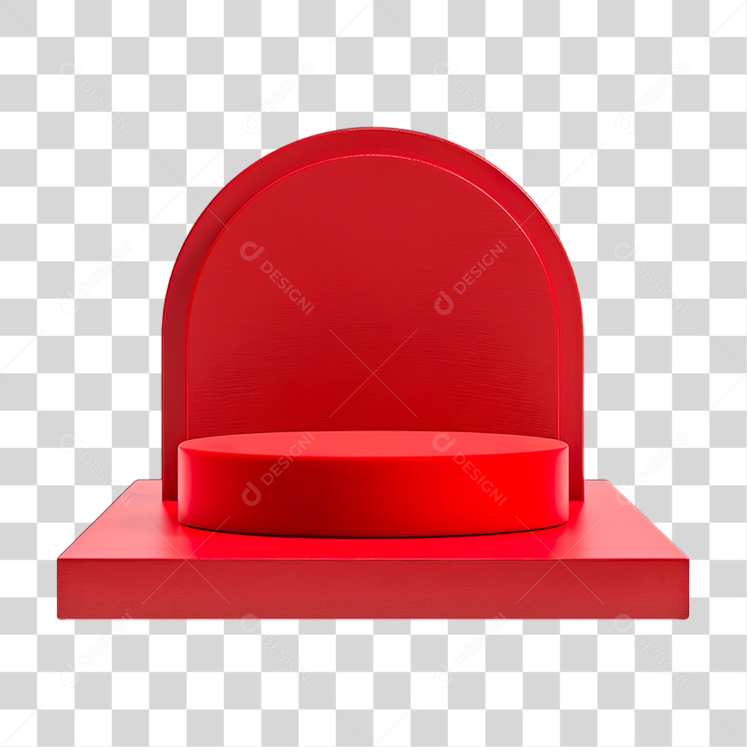 Pódio Vermelho PNG Transparente