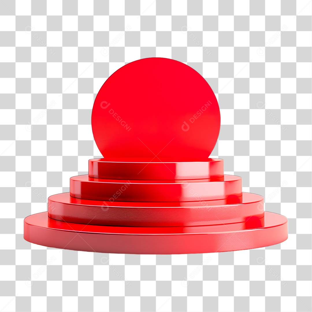 Pódio Vermelho PNG Transparente