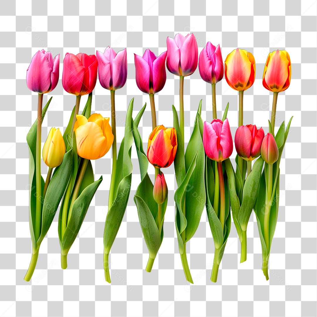 Flores Coloridas PNG Transparente