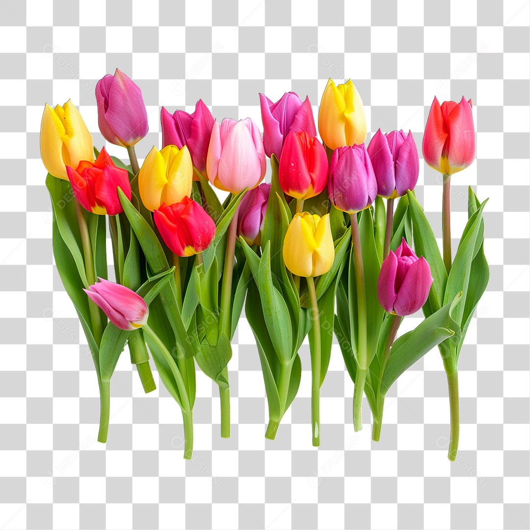 Flores Coloridas PNG Transparente