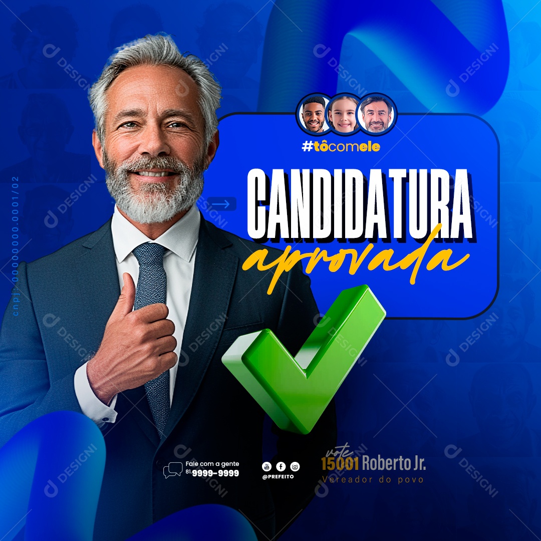 Post Social Media Politico Eleições 2024 PSD Editável