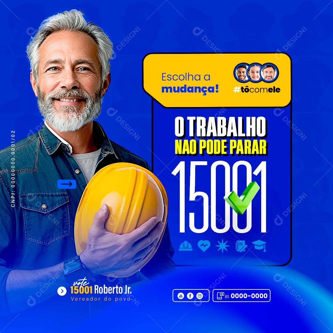 Post Social Media Politico Eleições 2024 PSD Editável