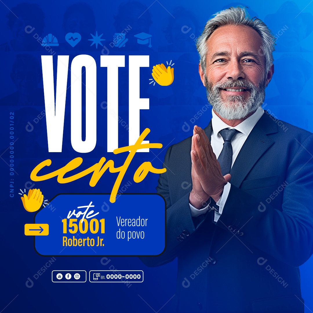 Post Social Media Politico Eleições 2024 PSD Editável