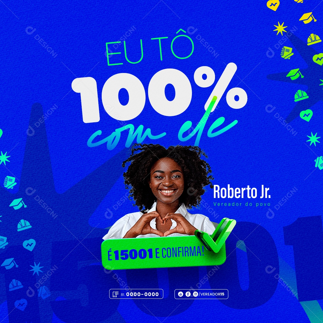 Post Social Media Politico Eleições 2024 PSD Editável