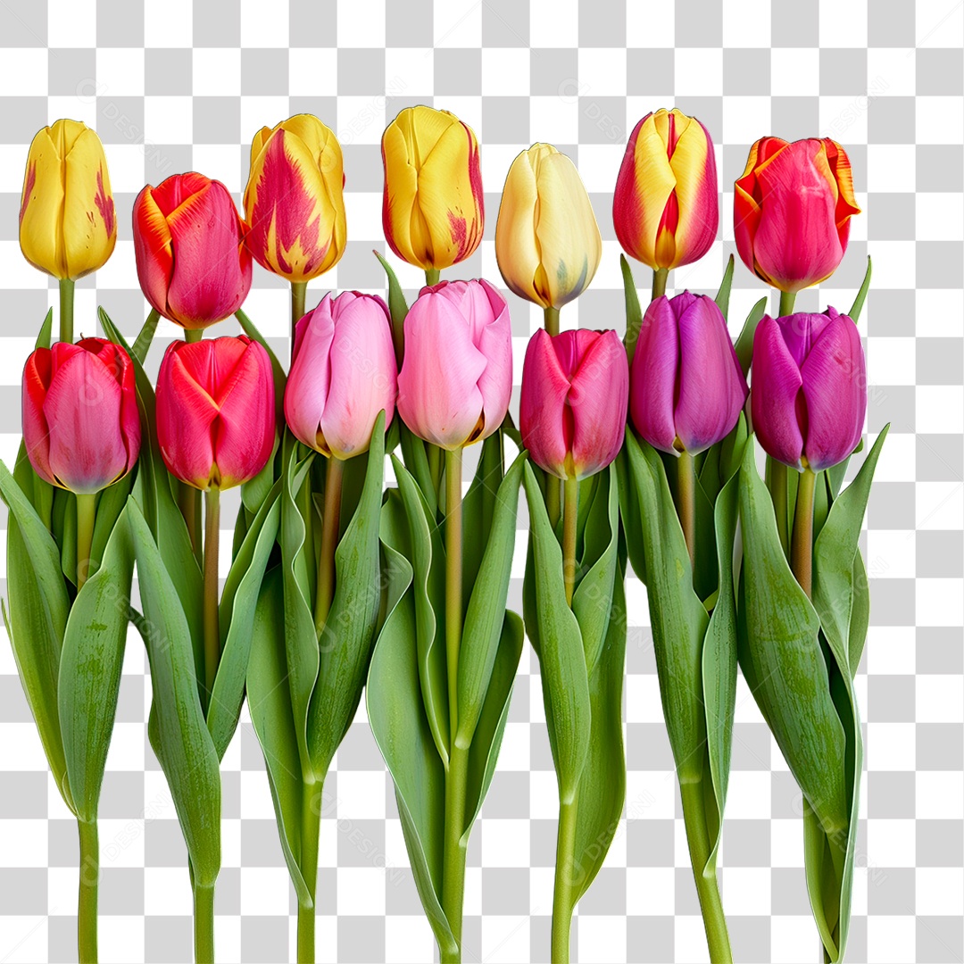 Flores Coloridas PNG Transparente