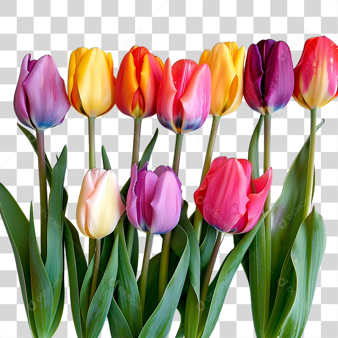 Flores Coloridas PNG Transparente