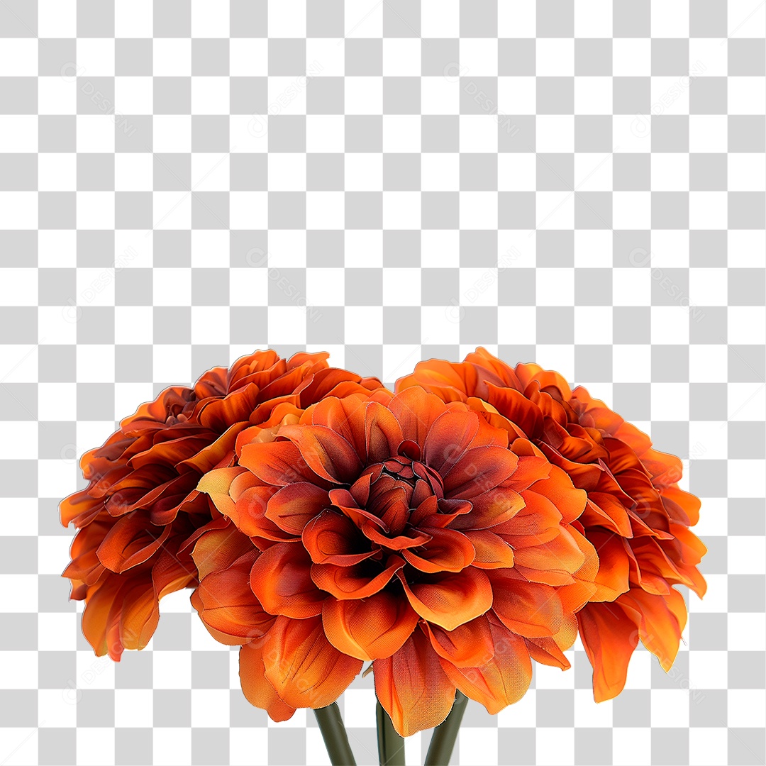 Flor Laranja PNG Transparente