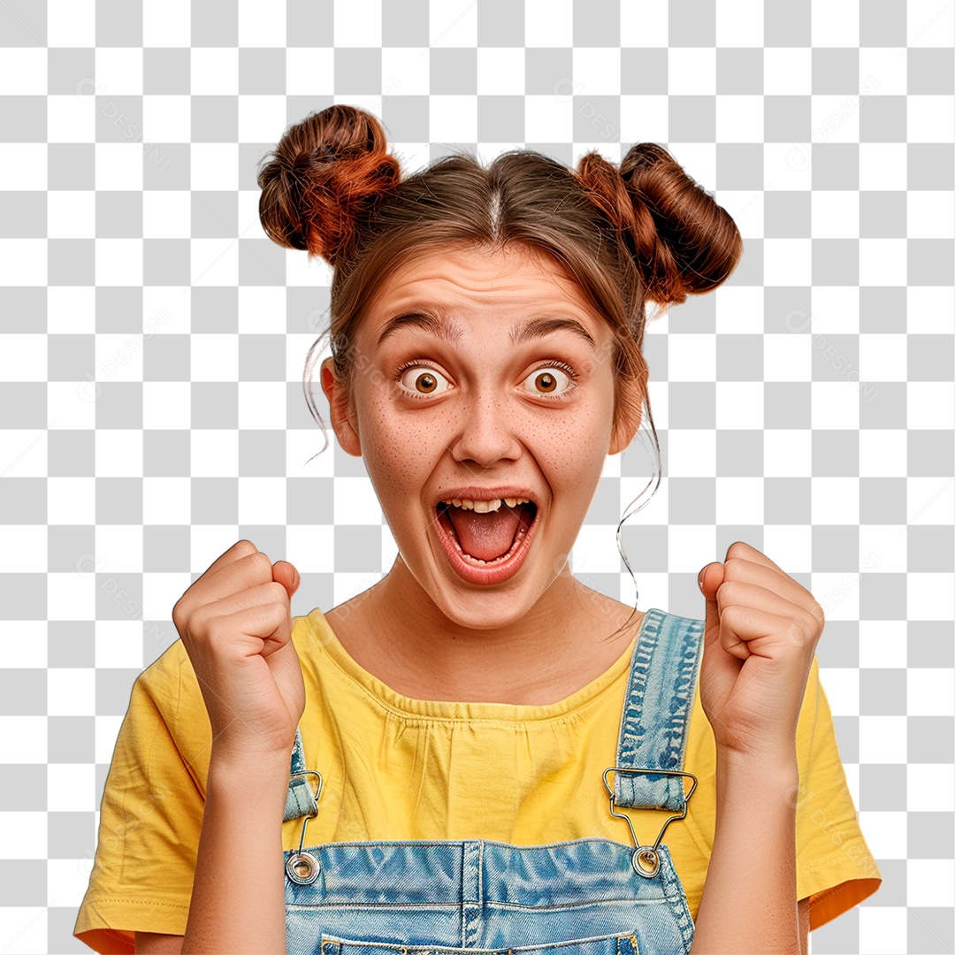 Menina Alegre PNG Transparente