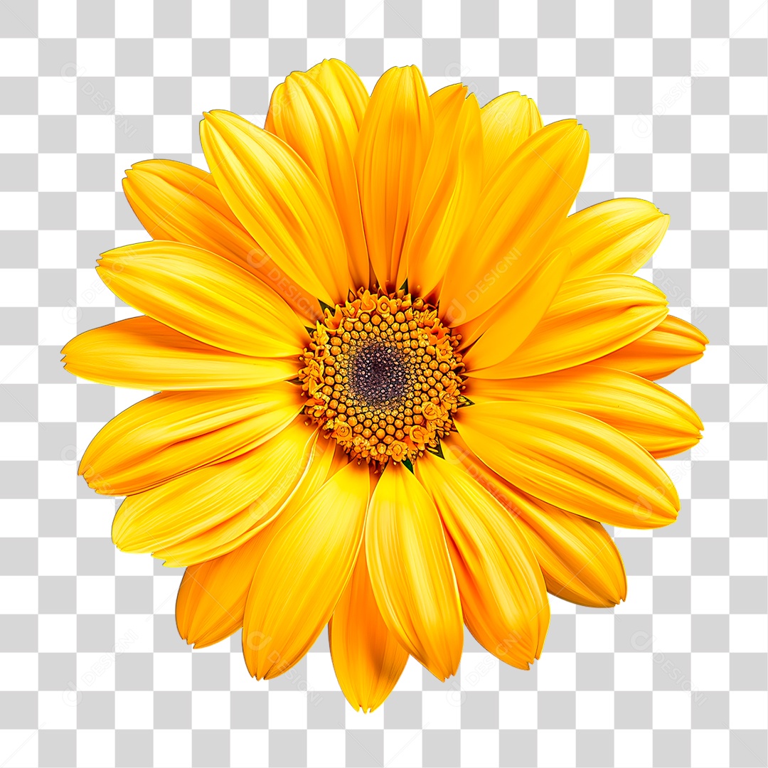 Flor Amarela PNG Transparente